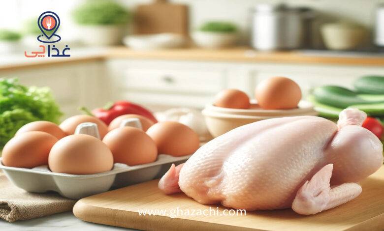 پروتئین تخم مرغ بیشتر است یا مرغ؟